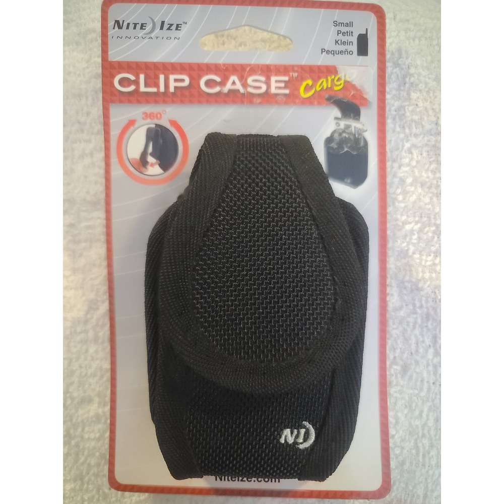Nite Ize Clip Case Cargo Small Black Rugged Holster 360 Rotating Clip CCCS-03-01